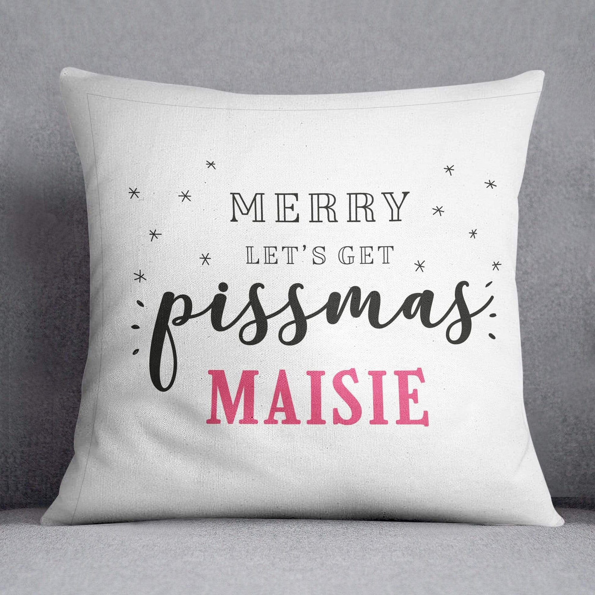 Merry Pissmas Personalised Cushion