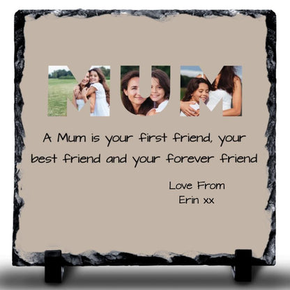 Mum Photo Rock Slate