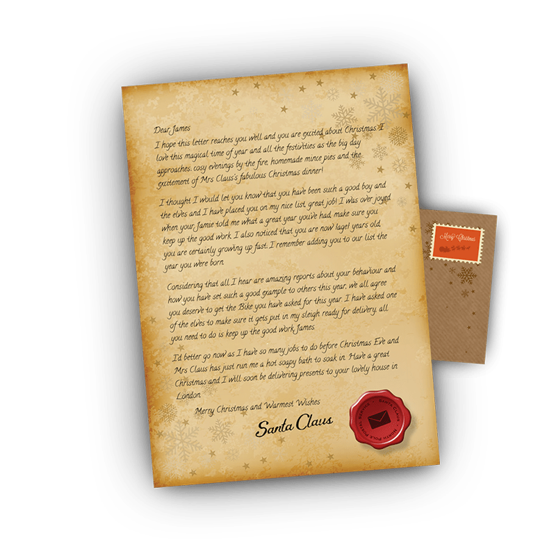 Personalised Christmas Letter From Santa