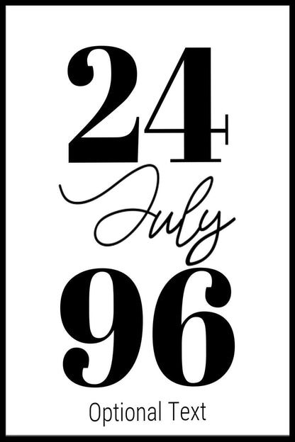 Personalised Date Framed Print