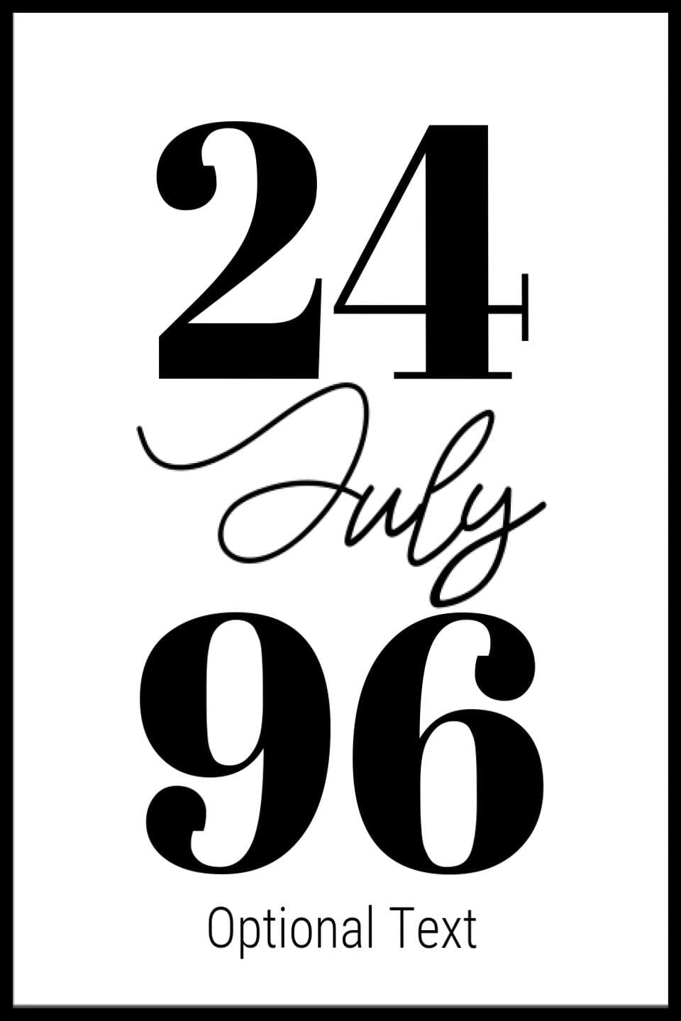 Personalised Date Framed Print