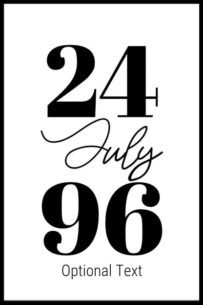 Personalised Date Framed Print