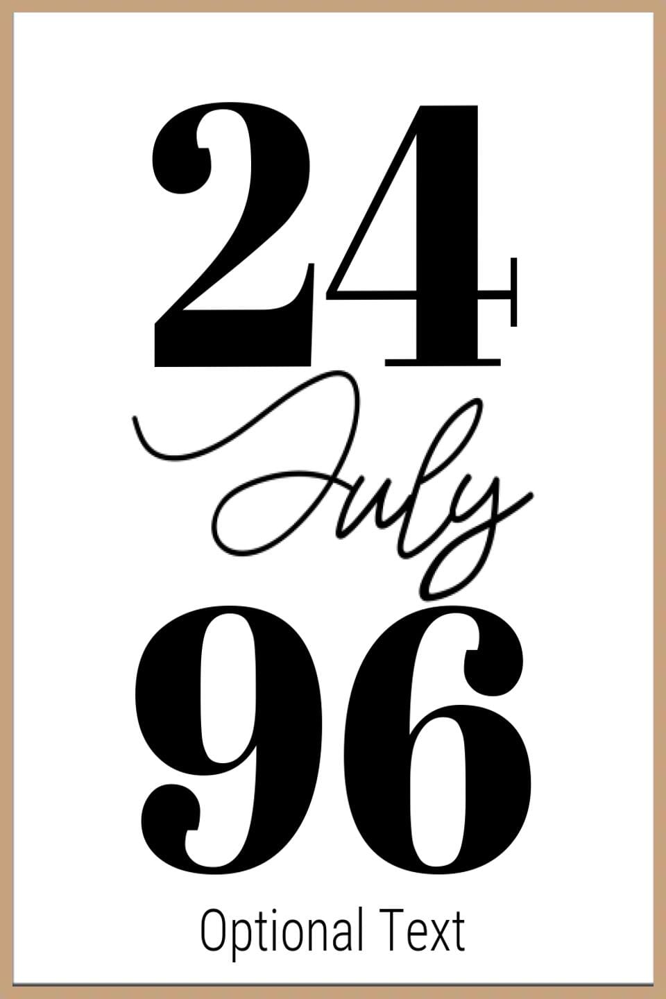 Personalised Date Framed Print