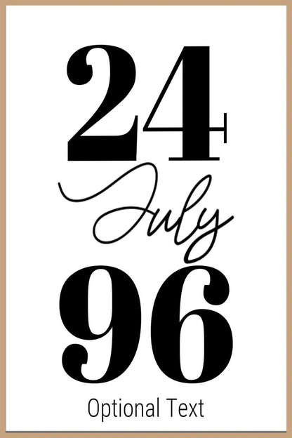 Personalised Date Framed Print