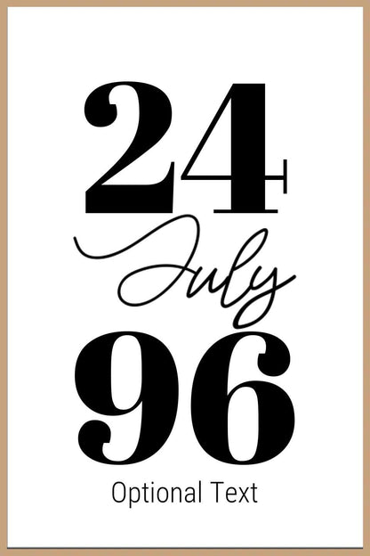 Personalised Date Framed Print