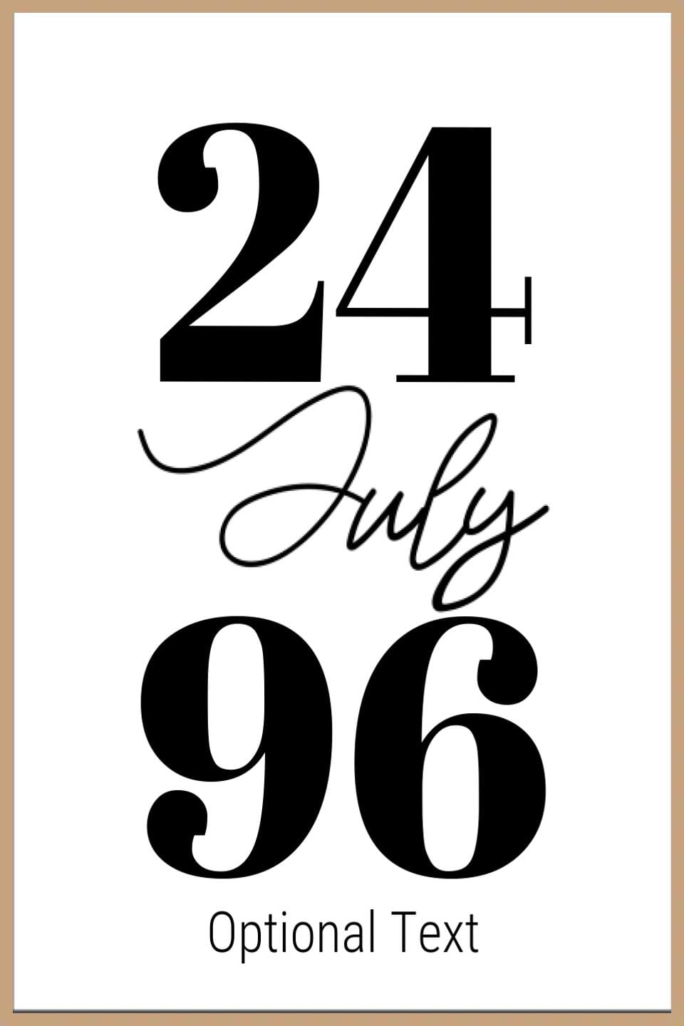 Personalised Date Framed Print