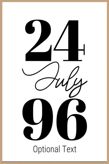 Personalised Date Framed Print