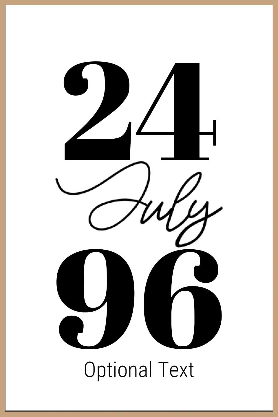 Personalised Date Framed Print