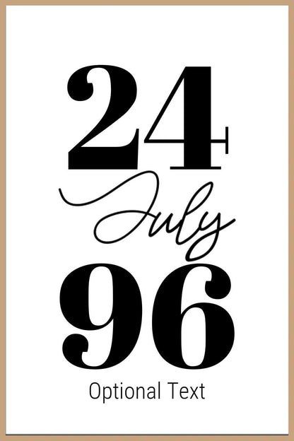 Personalised Date Framed Print