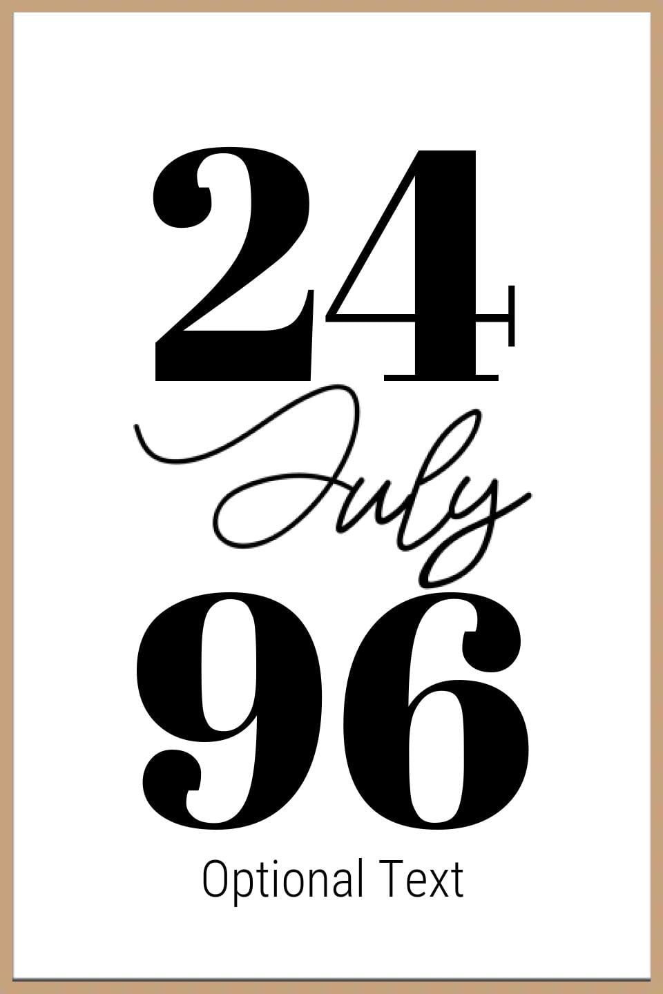 Personalised Date Framed Print