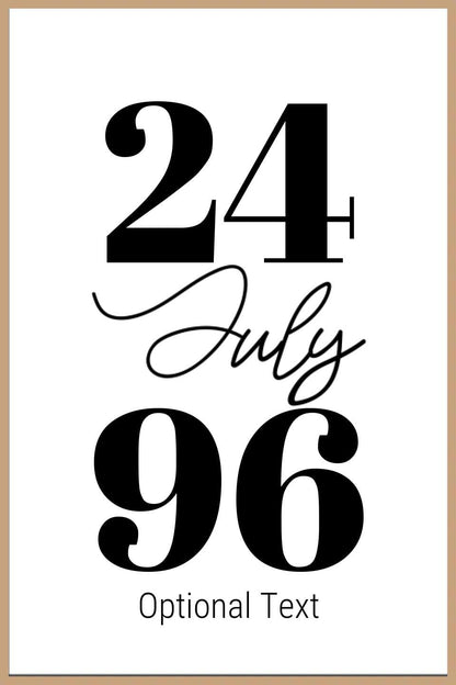 Personalised Date Framed Print
