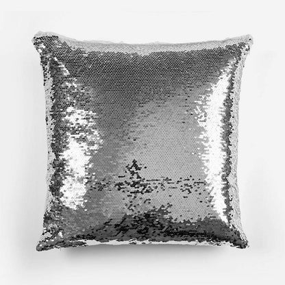 Personalised Dream Big Pink Llama and Butterfly Sequin Magic Cushion