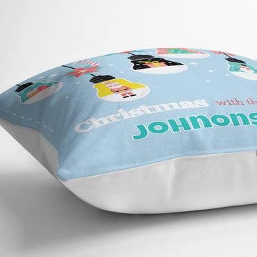 Personalised Family Christmas Cushion
