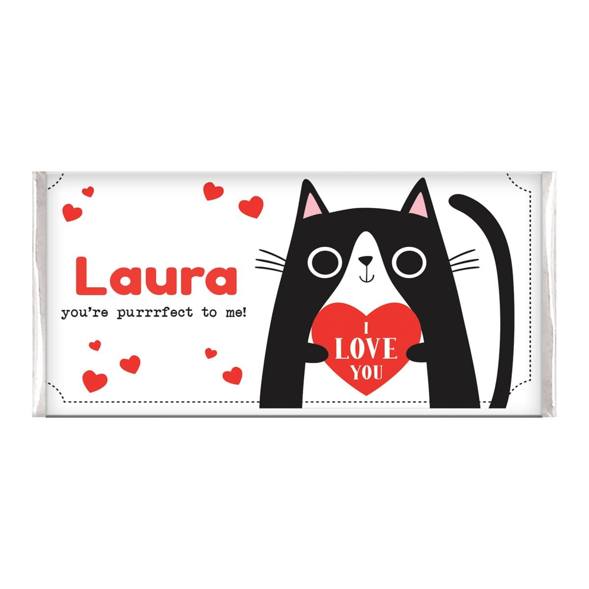 Personalised I Love You Cat Chocolate Bar
