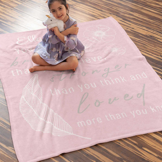 You Are Braver Than You Believe Personalised Blanket